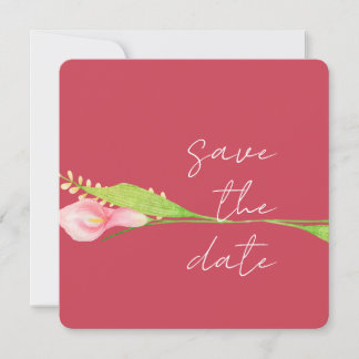 Invitation Annonce Élégante de Mise à Jour de Date de Lys de 