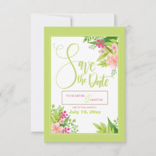 Invitation Annonce florale de sauvegarde de la date