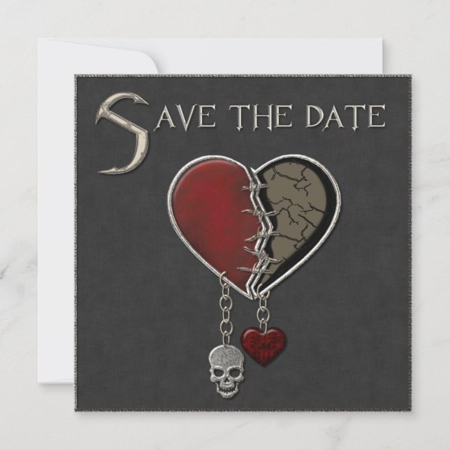 Invitation Annonce gothique de sauvegarde de la date - Invita (Devant)