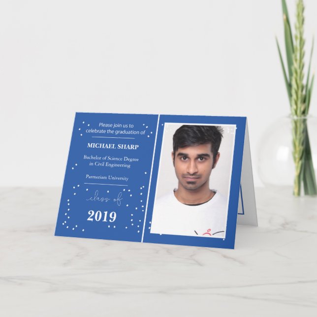 Invitation Annonce personnalisable de remise de diplôme  Invi (Devant)