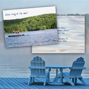 Invitation Annonce photo de nouvelle adresse de maison de lac