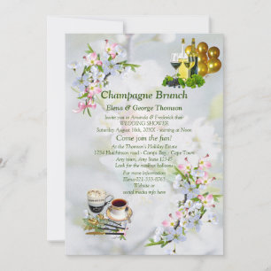 Invitation Annonces de Brunch Cherry Blossom