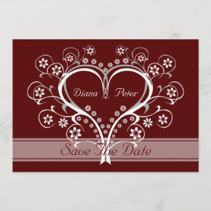 Invitation Annonces de Date de Mariage Écoutez Mon Cœur