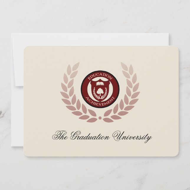 Invitation Annonces de diplômes universitaires élégants perso (Devant)