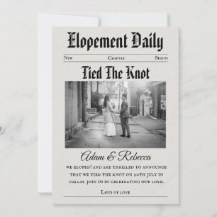 Invitation annonces de fuite amoureuse dans un journal modern