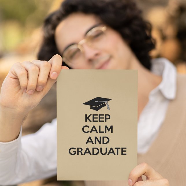 Invitation Annonces de graduation "Gardez le calme et les dip (Créateur téléchargé)