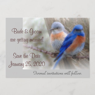 Invitation Annonces de Mariage Bluebird