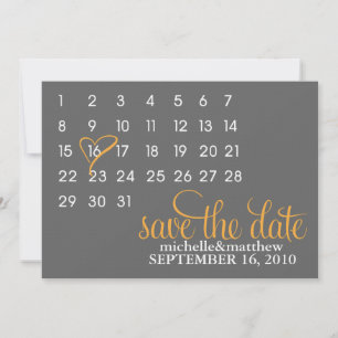 Invitation Annonces de mariage Calendrier Enregistrer la date