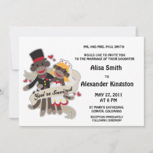 Invitation Annonces d'invitation de mariage de SOCK MONKEY