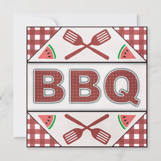 Invitation annuel de barbecue de partie de (Devant)