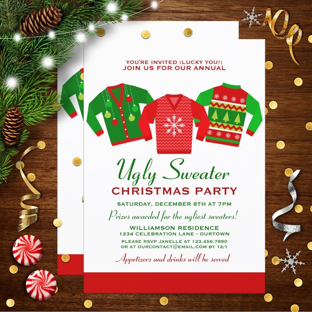 Invitation annuelle de fête de Noël moche (Créateur téléchargé)