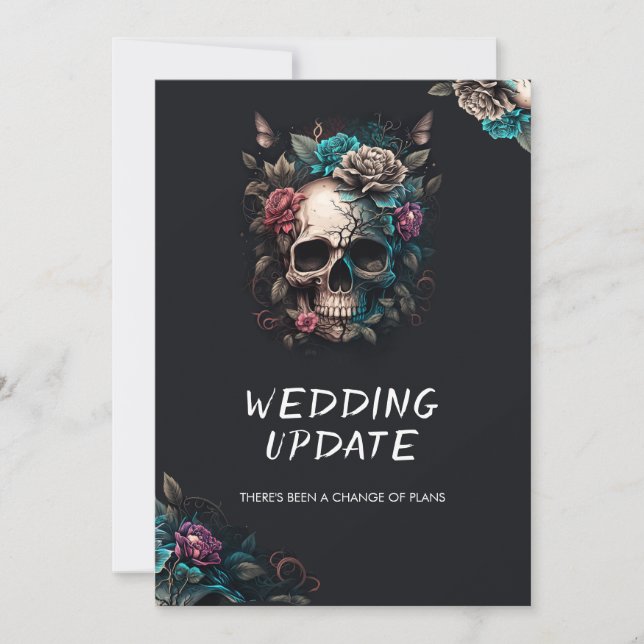 Invitation Annulation de la mise à jour du Mariage gothique d (Devant)