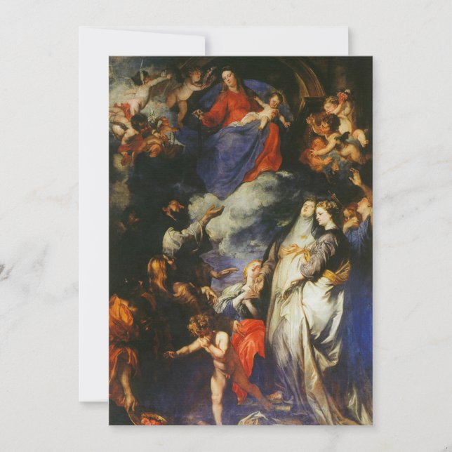 Invitation Anthony van Dyck - Madonna del Rosario (Devant)