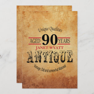 Invitation Antique 90e anniversaire
