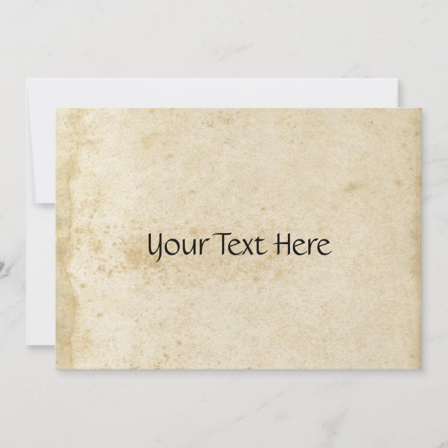 Invitation Antique En Papier Tiré (Devant)