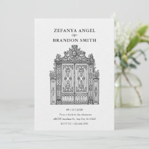 Invitation Antique mariage Ornate Gate