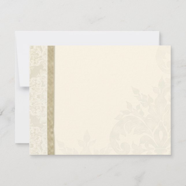 Invitation Antique Rose Anglais - Tan Thank You Note Cards (Devant)