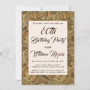 Invitation Antique Victorienne d'automne part fête d'annivers