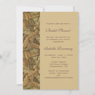 Invitation Antique Victorienne Feuilles d'automne Fête des ma