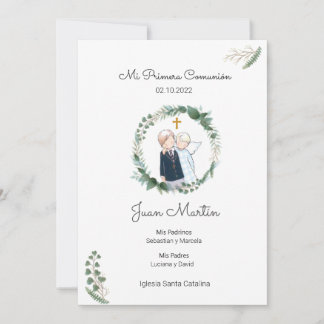 Invitation Anuncio Comunión estampa estampita 