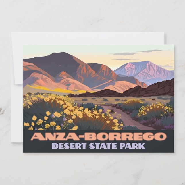 Invitation Anza Borrego Desert State Park California Flowers (Devant)