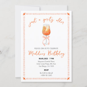 Invitation Aperol Spritz Anniversaire