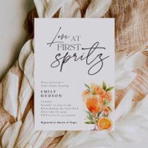 Aperol Spritz Aquarelle nuptiale de douche Invitat