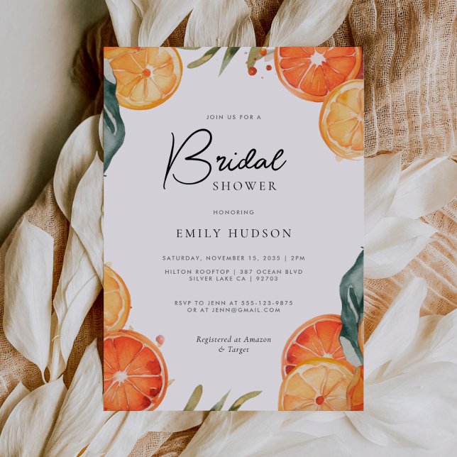 Invitation Aperol Spritz Aquarelle nuptiale de douche Invitat (Créateur téléchargé)