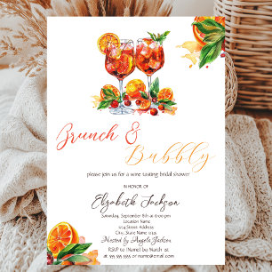 Invitation Aperol Spritz Orange Brunch & Bubbly