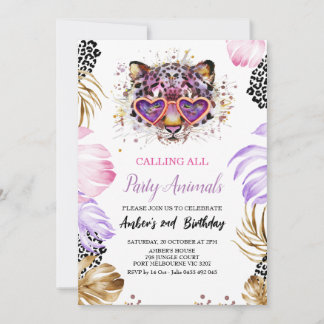 Invitation Appel à l'anniversaire animal de la fête