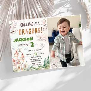 Invitation Appel à tous les dragons aquarelle 2e photo d'anni