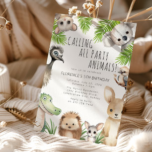 Invitation Appel à tous les fêtards   Anniversaire Australien