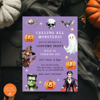 Appel à tous les monstres costume Halloween Annive