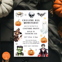 Appel à tous les monstres costume Halloween Annive