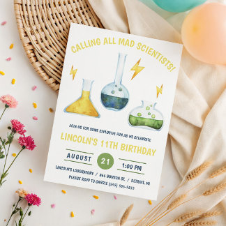 Invitation Appel à tous les scientifiques fous ! Fête d'anniv