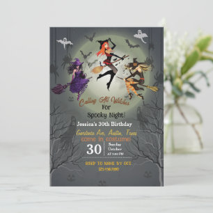 Invitation Appel À Toutes Les Sorcières Fête D'Halloween 30E 