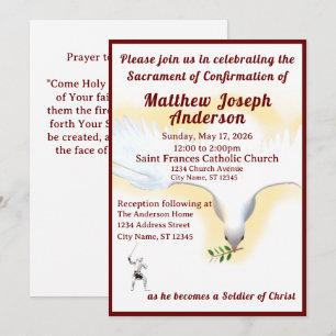 Invitation Appel de confirmation catholique