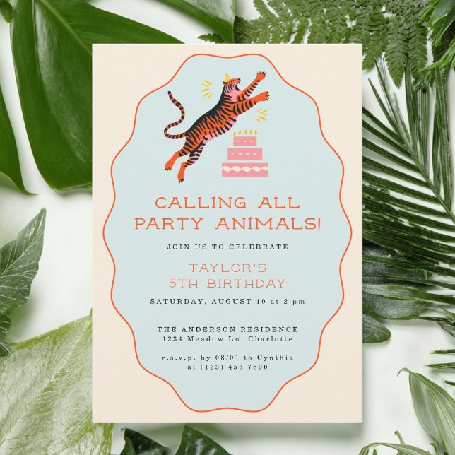 Invitation Appel de tous les animaux de fête Anniversaire de  (Créateur téléchargé)