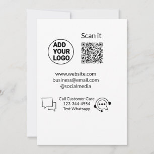 Invitation Appeler le texte du service client whatsapp Q R co