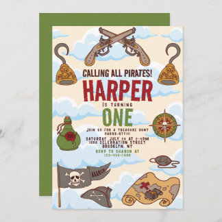 Invitation Appeler tous les pirates parle comme un anniversai