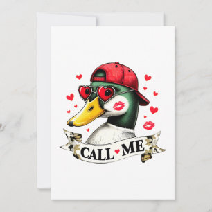 Invitation Appelez-Moi Valentines Drôle Chasse Au Canard Pour