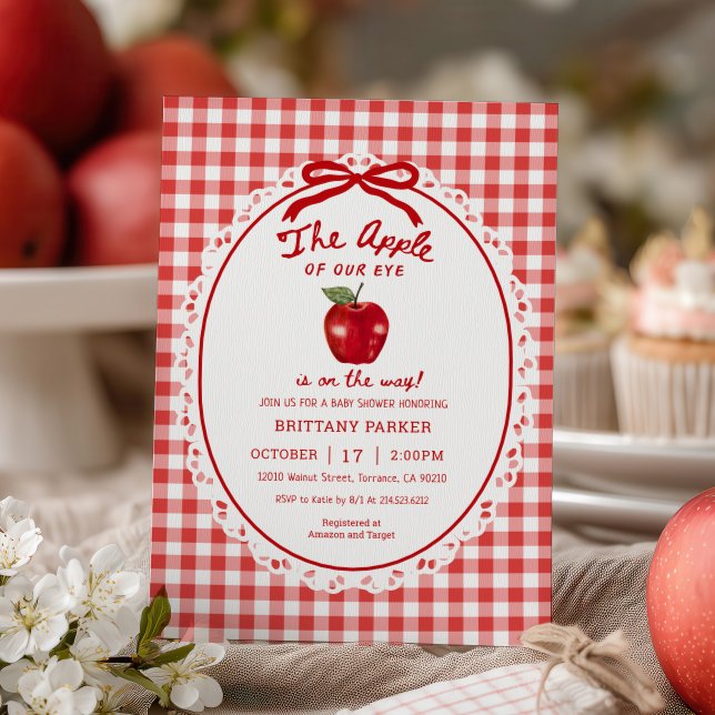 Invitation Apple of Our Eye Fall Apple Baby Shower (Créateur téléchargé)