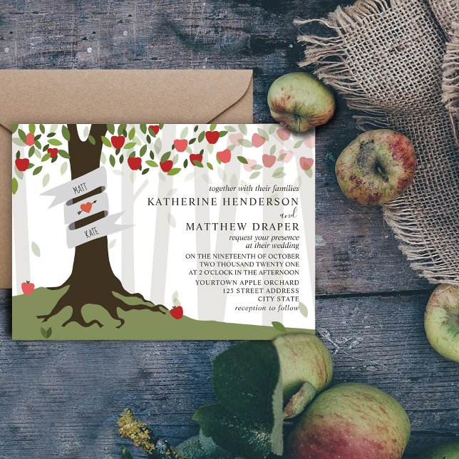 Invitation Apple Orchard Rustic Mariage (Créateur téléchargé)