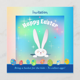 Invitation Apporte un panier pour les enfants Pour ramasser l