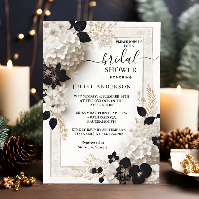 Invitation Apporter une Fête des mariées classique simple et  (Créateur téléchargé)