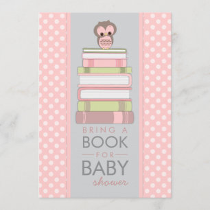 Invitation Apportez à un livre l'invitation douce de baby