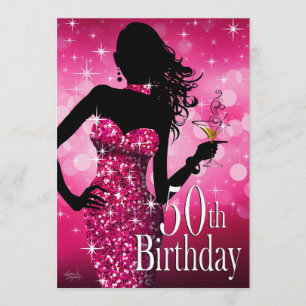 Invitation Apportez le fuchsia de l'anniversaire  