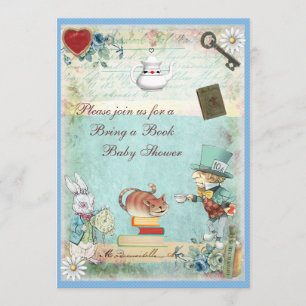 Invitation Apportez un Baby shower de chats de livres de hain