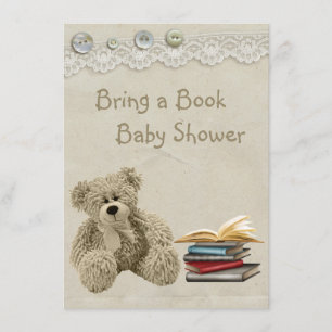 Invitation Apportez un Baby shower d'impression de dentelle V