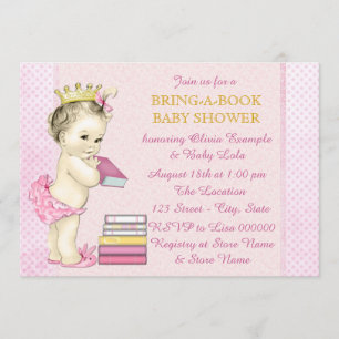 Invitation Apportez une douche de bébé de livre